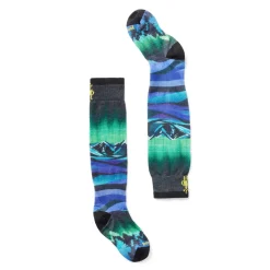 Smartwool Zero Cushion Aurora Flash Print OTC Socks - Kids'-Kids Ski Socks|Socks