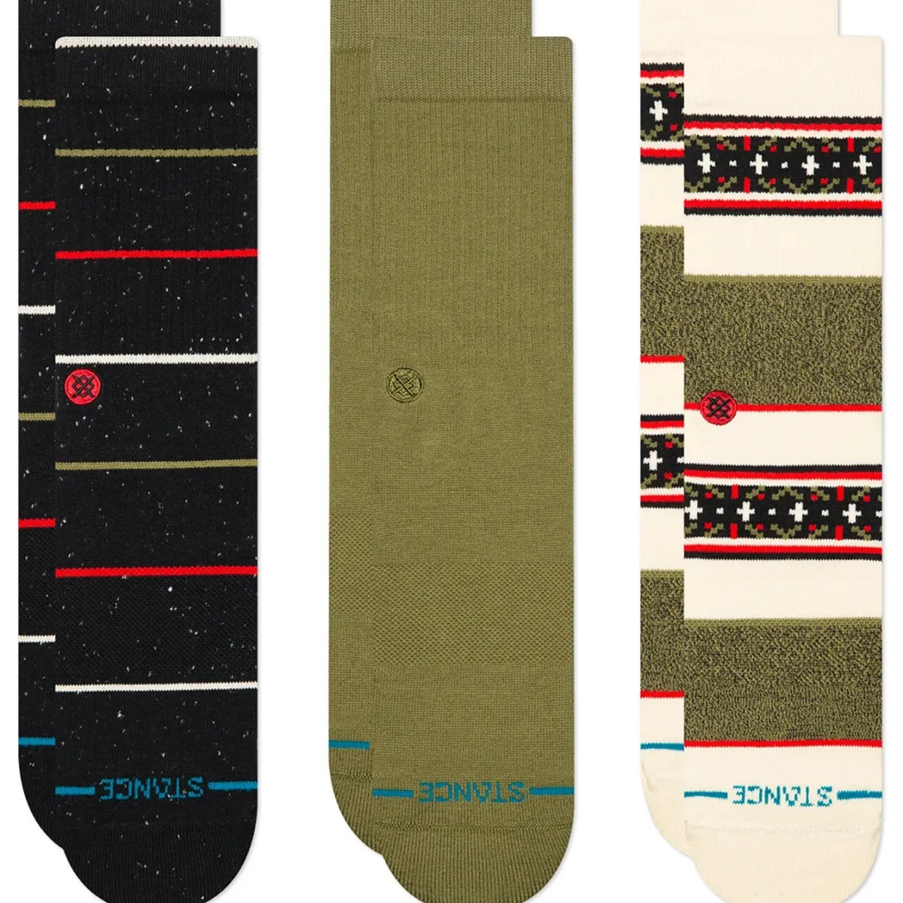 Stance Greetings 3-Pack Crew Socks-Women Socks|Socks