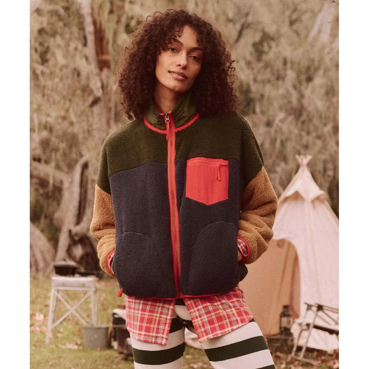 The Great Outdoors The Plush Colorblock Terrain Full Zip - Women's-Women Casual Clothing|Snow Clothing