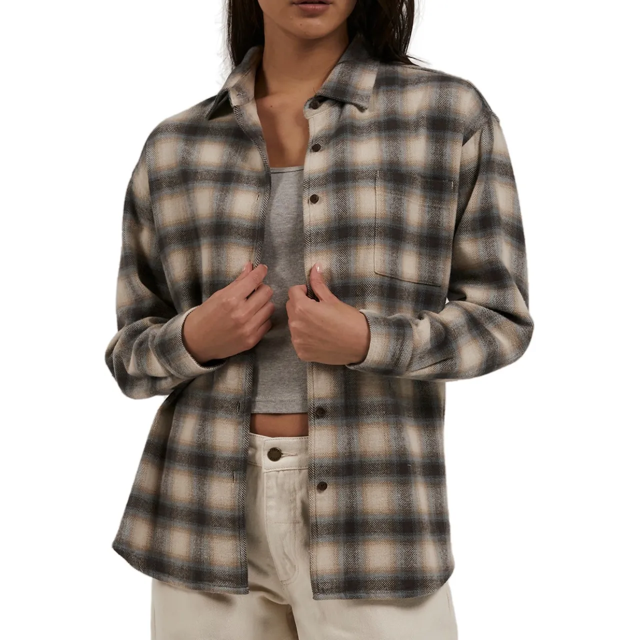Thrills Barrio Flannel Shirt - Women's-Women Casual Clothing|Tops & Shirts