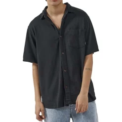 Thrills Hemp Minimal Bowling Shirt - Men's- Casual Clothing|Shirts