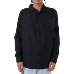 Thrills Hemp Minimal Oversize Long-Sleeve Shirt- Casual Clothing|Shirts