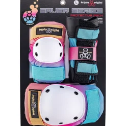 Triple 8 Saver Series Color Collection Skateboard Pad Set- Pad Sets
