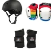 Triple 8 Sweatsaver Liner Skateboard Helmet + 187 Slim Knee Pads + Wristsaver Slide On Wrist Guards- Helmets|Helmets