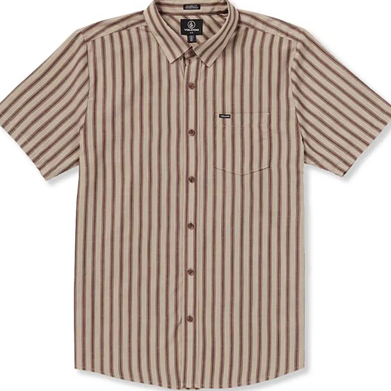 Volcom Arvostripe Woven Short-Sleeve Shirt - Men's- Casual Clothing|Shirts