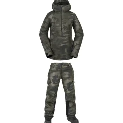 Volcom Ashfield Pullover + Wilding Pants - Women's 2024-Women Snow Clothing|Jacket & Pant Sets