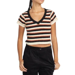 Volcom Cheeky Bird Short-Sleeve Sweater - Women's-Women Casual Clothing|Sweaters