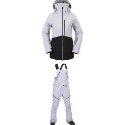 Volcom 3D Stretch GORE-TEX Jacket + Elm Bibs - Women's 2024-Women Snow Clothing|Jacket & Pant Sets