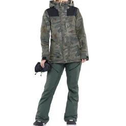Volcom Ell Insulated GORE-TEX Jacket + VS 3L Stretch GORE-TEX Bibs- Women's 2024-Women Snow Clothing|Jacket & Pant Sets