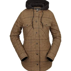 Volcom Hooded Flannel Jacket - Women's-Women Snow Clothing|Mid Layers