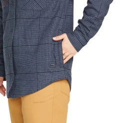 Volcom Hooded Flannel Jacket - Women's-Women Snow Clothing|Mid Layers