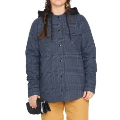 Volcom Hooded Flannel Jacket - Women's-Women Snow Clothing|Mid Layers