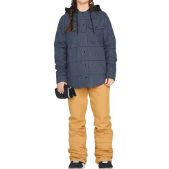 Volcom Hooded Flannel Jacket - Women's-Women Snow Clothing|Mid Layers