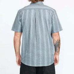Volcom Newbar Stripe Short-Sleeve Shirt - Men's- Casual Clothing|Shirts