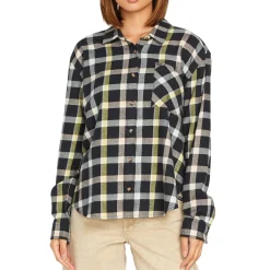Volcom Plaid To Meet U Long-Sleeve Shirt - Women's-Women Casual Clothing|Tops & Shirts