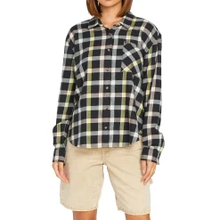 Volcom Plaid To Meet U Long-Sleeve Shirt - Women's-Women Casual Clothing|Tops & Shirts