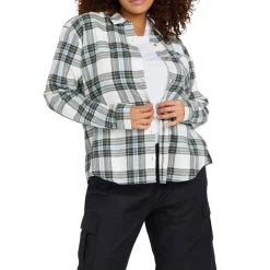 Volcom Plaid To Meet U Long-Sleeve Shirt - Women's-Women Casual Clothing|Tops & Shirts