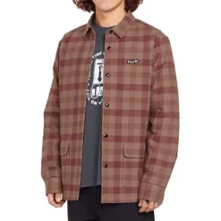 Volcom Stradostone Lined Short-Sleeve Shirt - Men's- Casual Clothing|Shirts