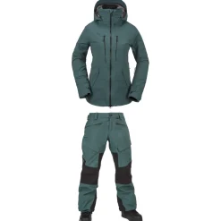 Volcom VS 3L Stretch GORE-TEX Jacket + V.CO AT Pants - Women's 2024-Women Snow Clothing|Jacket & Pant Sets