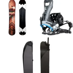 Weston Backwoods Splitboard + Karakoram Nomad + Split Interface Splitboard Bindings + Smart Skins 2025- Splitboard Packages|Backcountry Snowboarding
