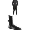 XCEL 4/3 Axis Back Zip Wetsuit - Women's + 3mm Axis Round Toe Wetsuit Boots- Wetsuit Kits